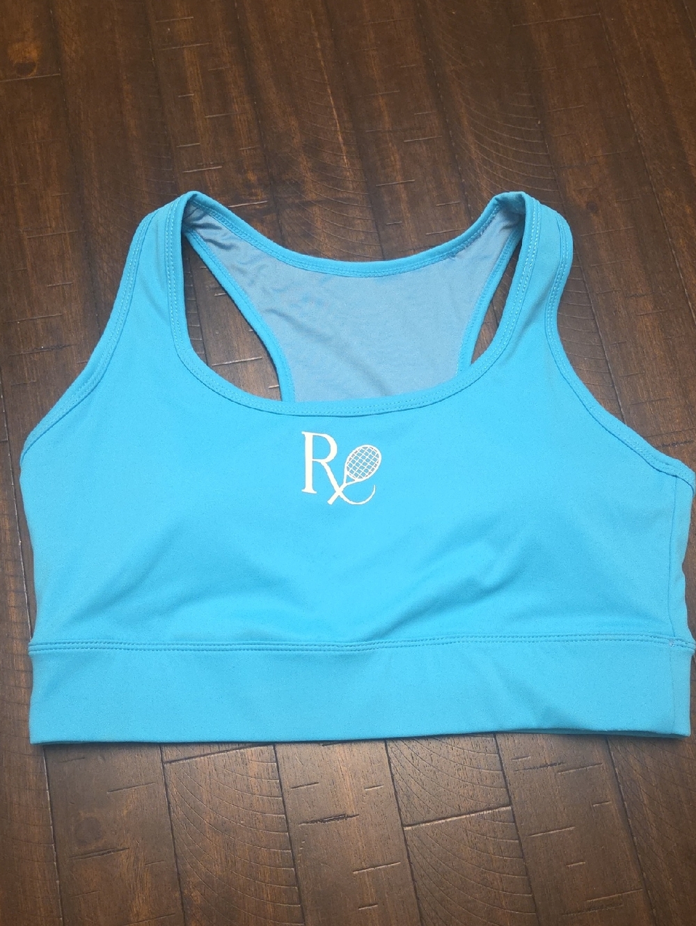 The Farmers Market Blue Racerback Sports Bra